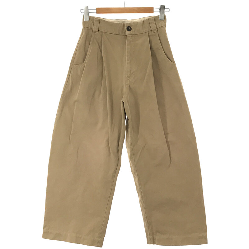 BEN PEACHED COTTON TWILL VOLUME PLEAT PANTS プリーツ パンツ