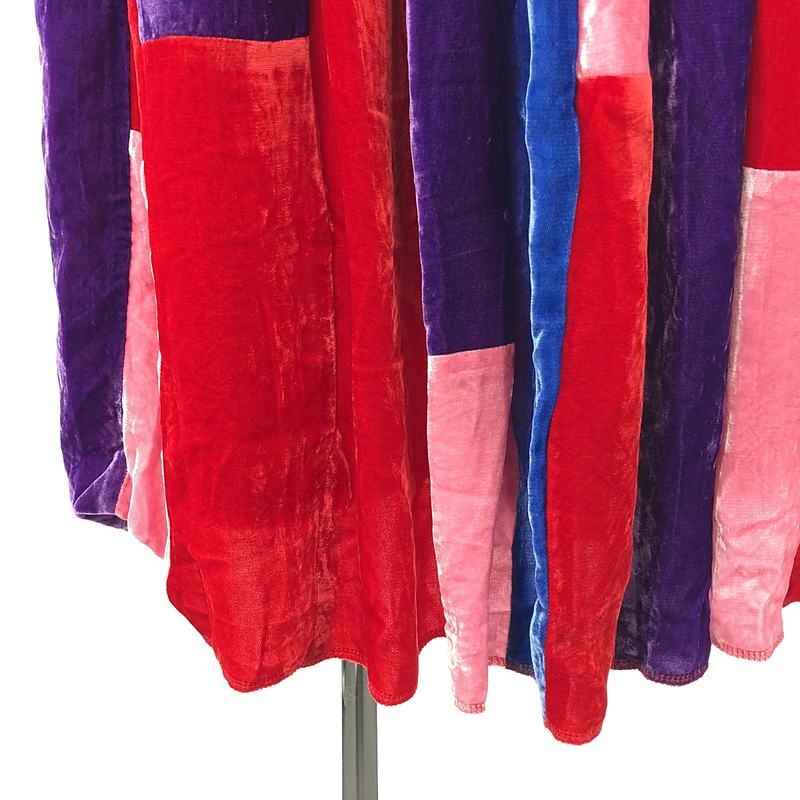 COMME des GARCONS COMME des GARCONS / コムコム ベロア パッチワーク ロングスカート