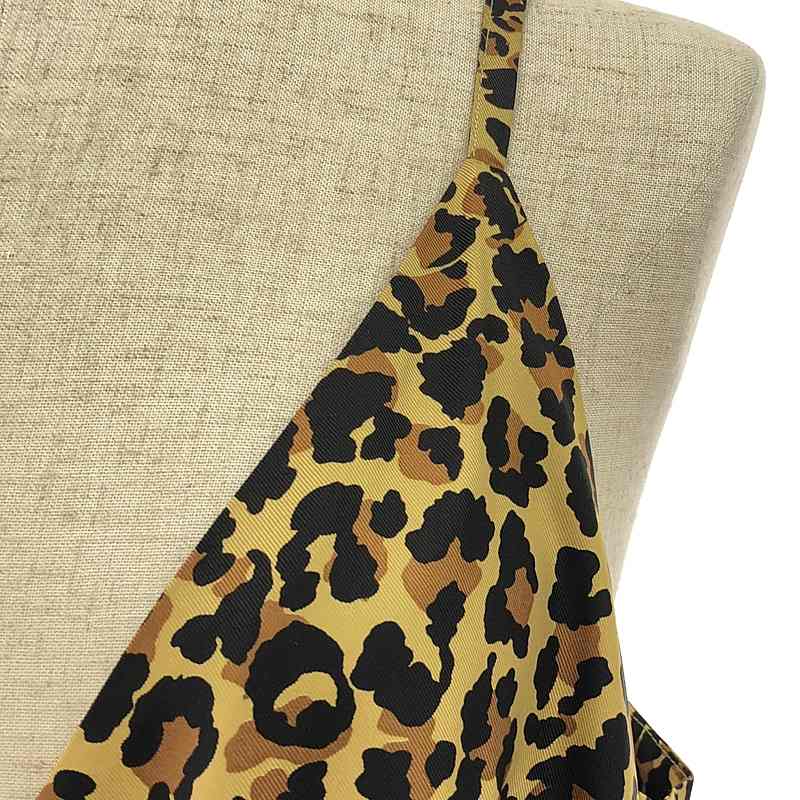 MUVEIL / ミュベール レオパード プリーツ キャミソールワンピース