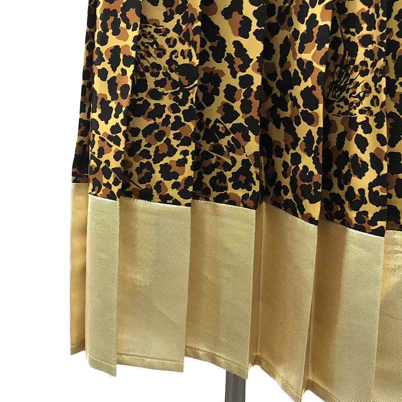 MUVEIL / ミュベール レオパード プリーツ キャミソールワンピース