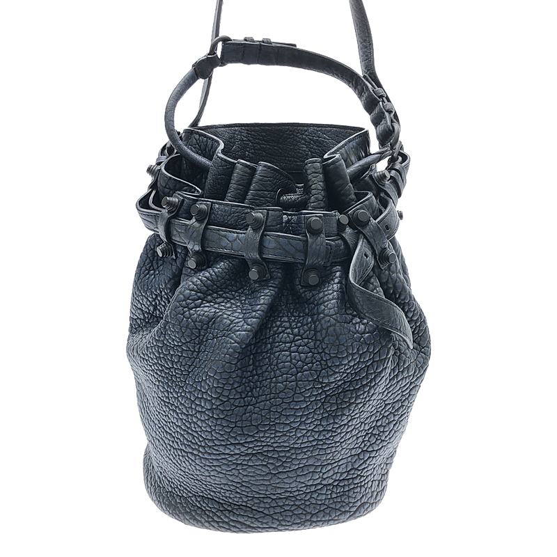 ALEXANDER WANG / アレキサンダーワン 2way ショルダー付き レザー スタッズ装飾 巾着 ハンドバッグ