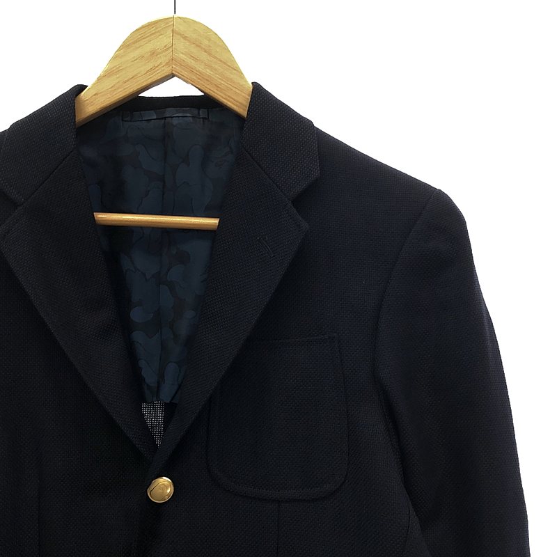 その他 金ボタン シングルブレスト テーラードジャケット ブレザー / 総柄裏地