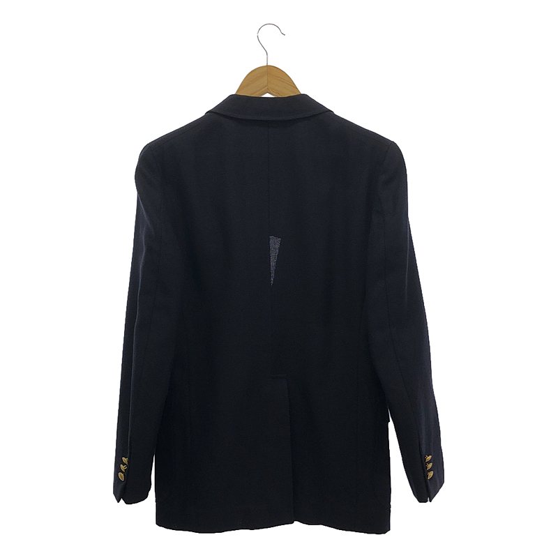 その他 金ボタン シングルブレスト テーラードジャケット ブレザー / 総柄裏地