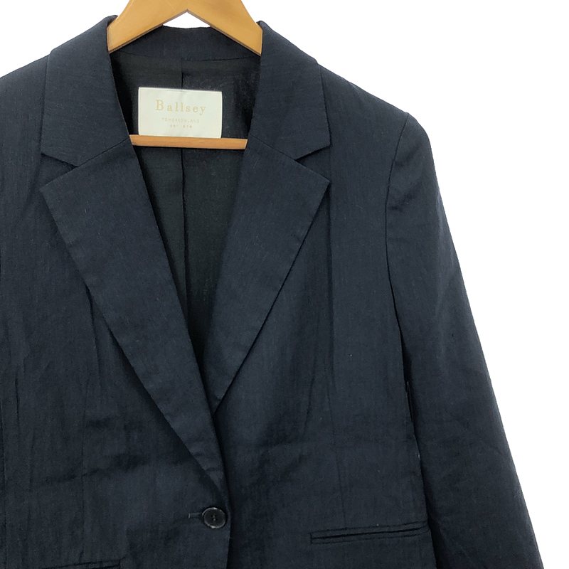 Tomorrowland BALLSEY / トゥモローランドボールジー セルロースリネンストレッチ ピークドラペルジャケット