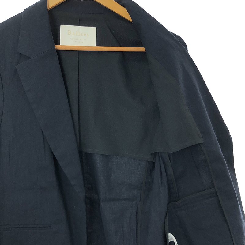 Tomorrowland BALLSEY / トゥモローランドボールジー セルロースリネンストレッチ ピークドラペルジャケット