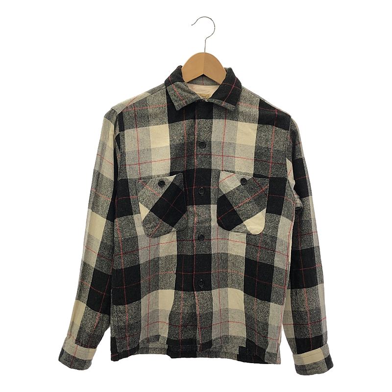 50s NATIONAL SHIRT SHOPS ウール レーヨン チェック オープン