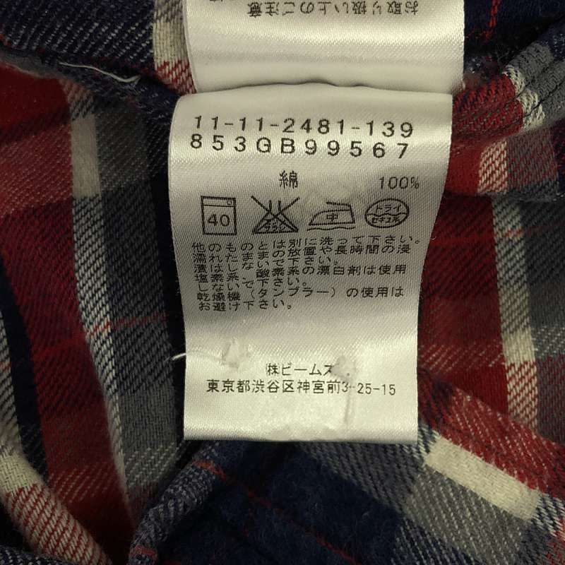 BEAMS PLUS / ビームスプラス チェック フランネル ボタンダウンシャツ