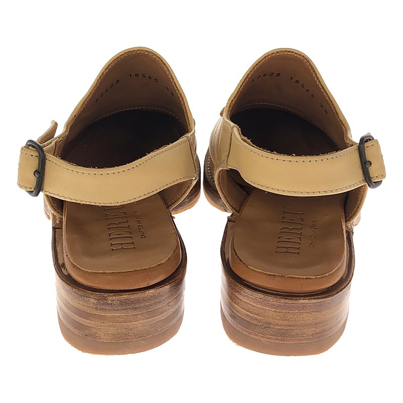 HEREU / ヘレウ Saura レザー スリングバック クロッグ  サンダル ローファー