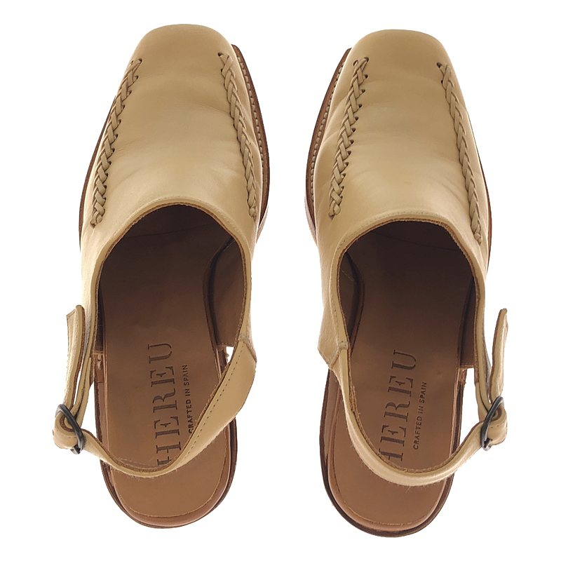 HEREU / ヘレウ Saura レザー スリングバック クロッグ  サンダル ローファー