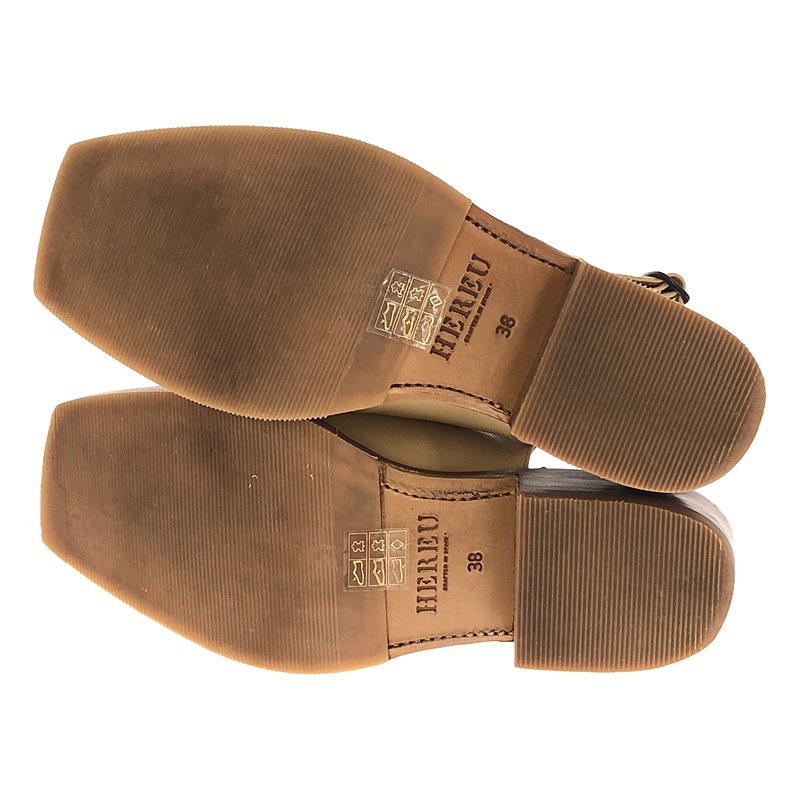 HEREU / ヘレウ Saura レザー スリングバック クロッグ  サンダル ローファー