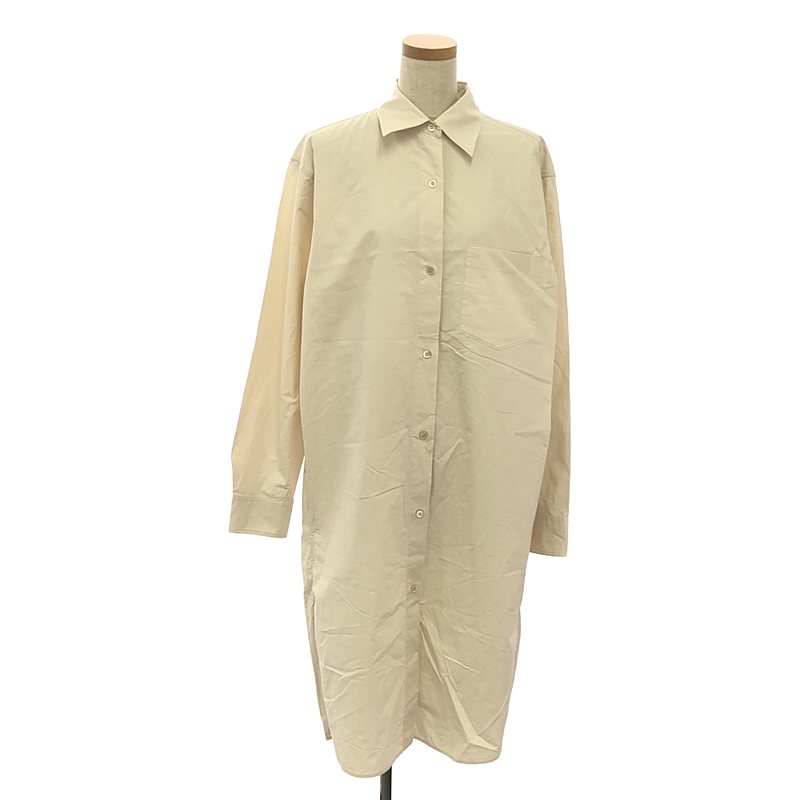 コットン ロングシャツワンピース