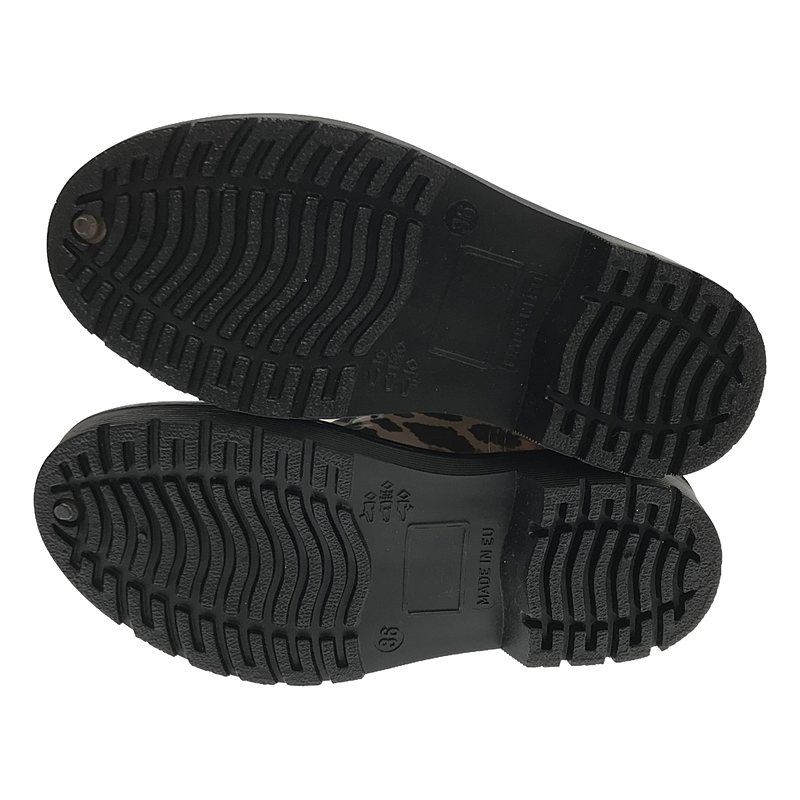 sergio rossi / セルジオロッシ レオパード レースアップ レインブーツ