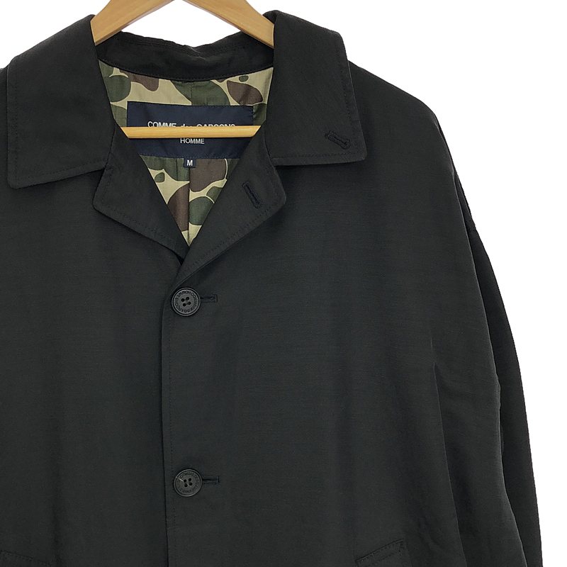 COMME des GARCONS HOMME / コムデギャルソンオム リネン ナイロン パッカリング ステンカラーコート