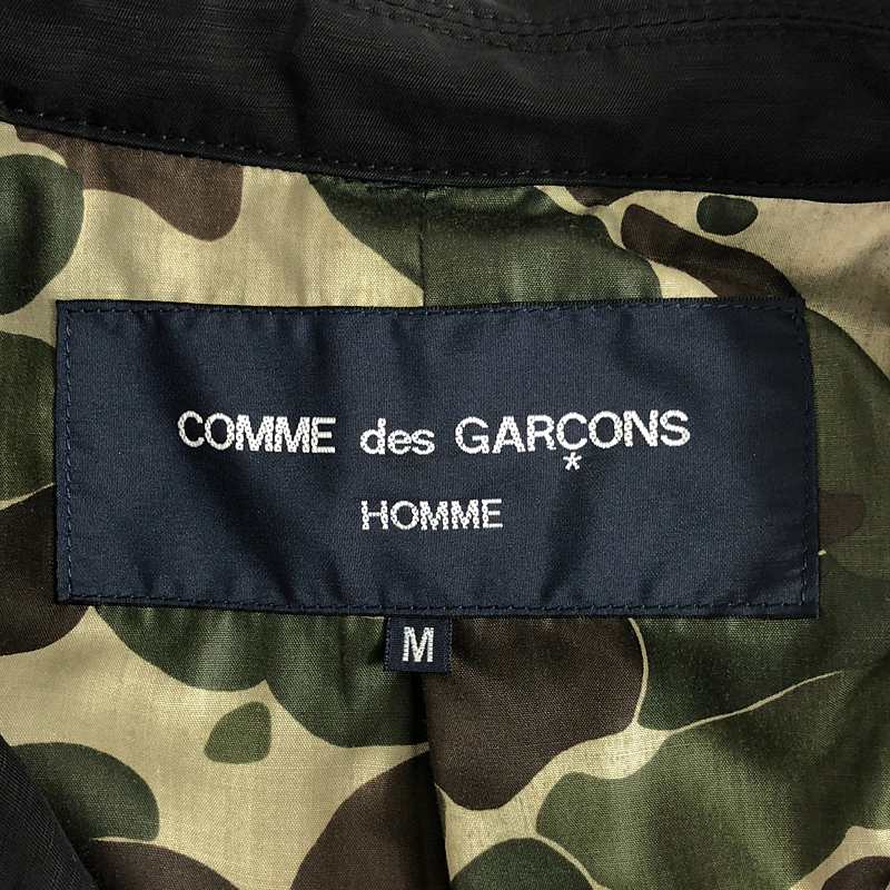 COMME des GARCONS HOMME / コムデギャルソンオム リネン ナイロン パッカリング ステンカラーコート