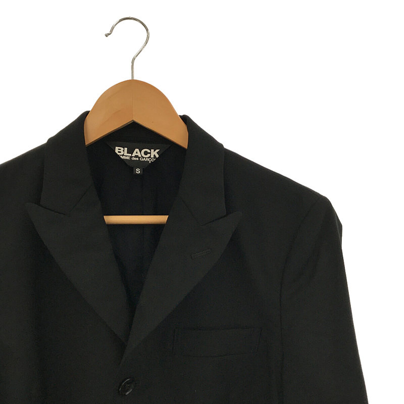 BLACK COMME des GARCONS / ブラックコムデギャルソン ベルト付きカットオフジャケットドッキングコート