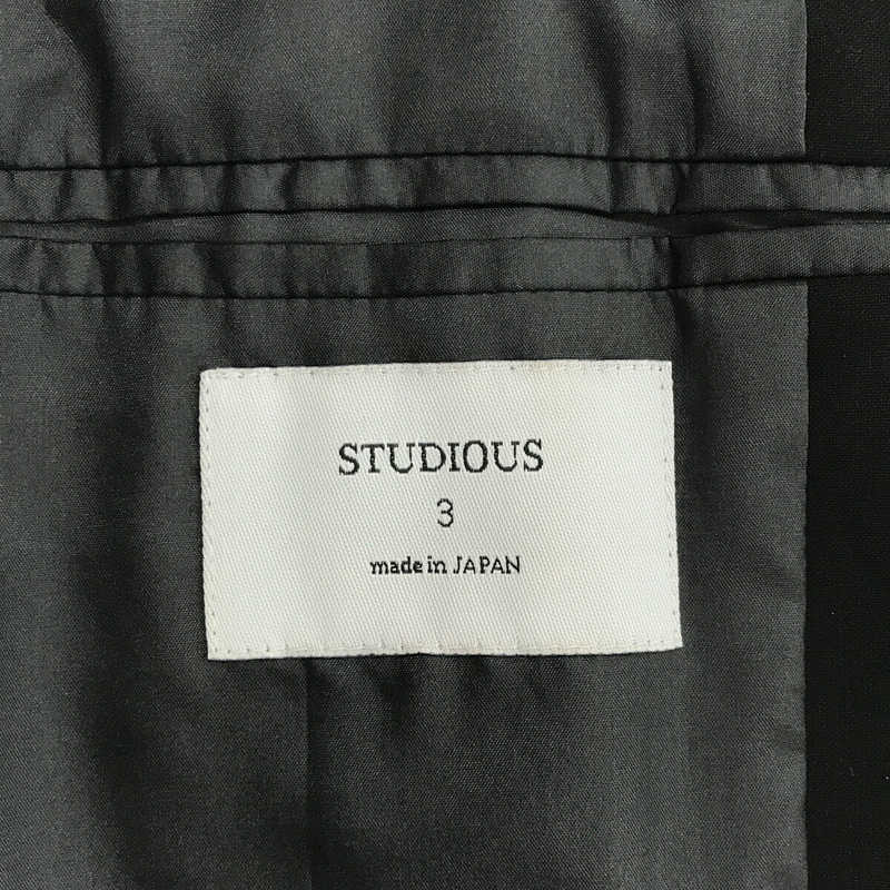STUDIOUS / ステュディオス ポリエステル レーヨン ノッチドラペル 2Bテーラードジャケット