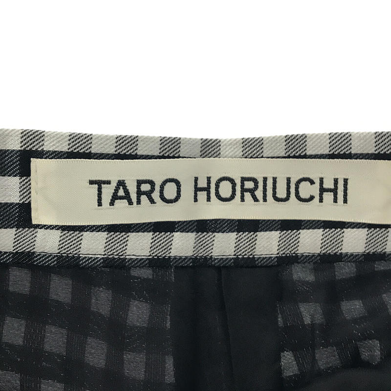 TARO HORIUCHI / タロウホリウチ チェックタックワイドパンツ