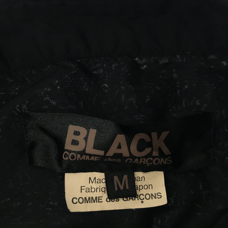 BLACK COMME des GARCONS / ブラックコムデギャルソン ポリ縮絨 フリルブラウス シャツ