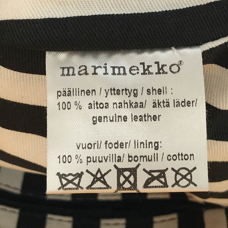 marimekko / マリメッコ レザークラッチバッグ ジップ