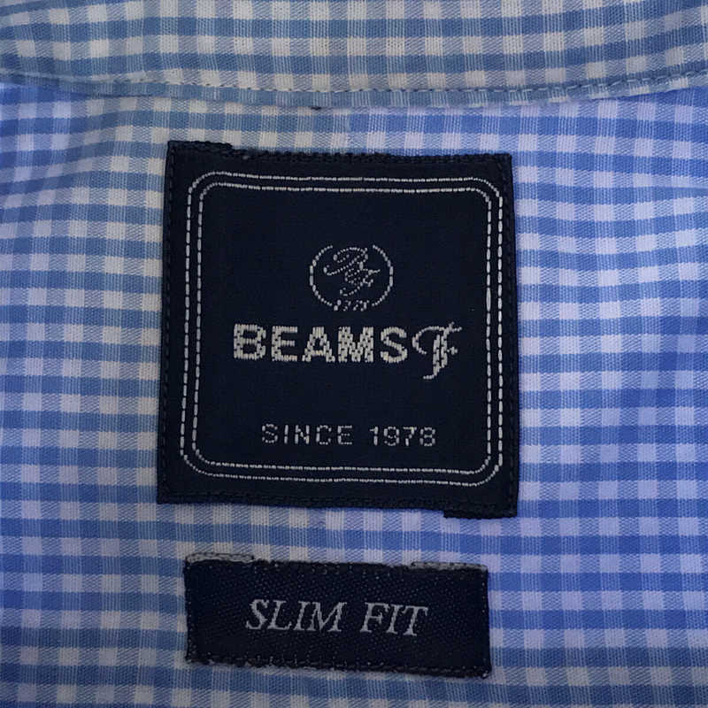 BEAMS F / ビームスエフ コットン ギンガムチェック スリムフィット BDシャツ