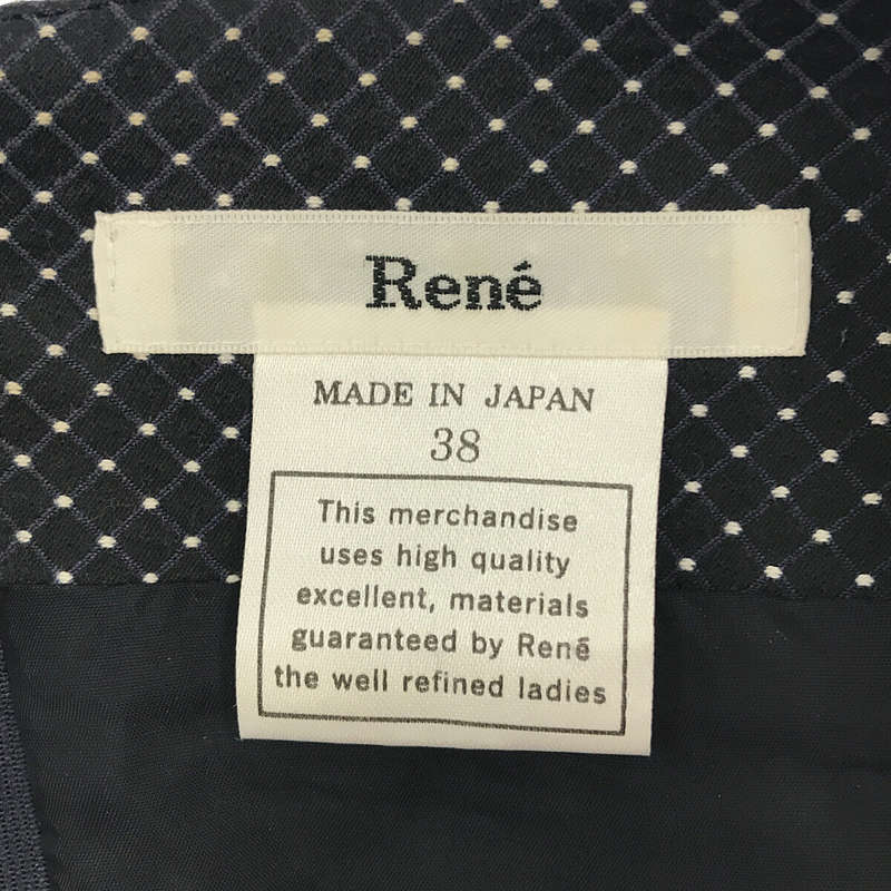 Rene / ルネ ドット柄 ノースリーブバルーンワンピース