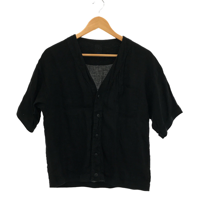 linen s/s cardigan shirt リネン半袖 カーディガンTシャツ