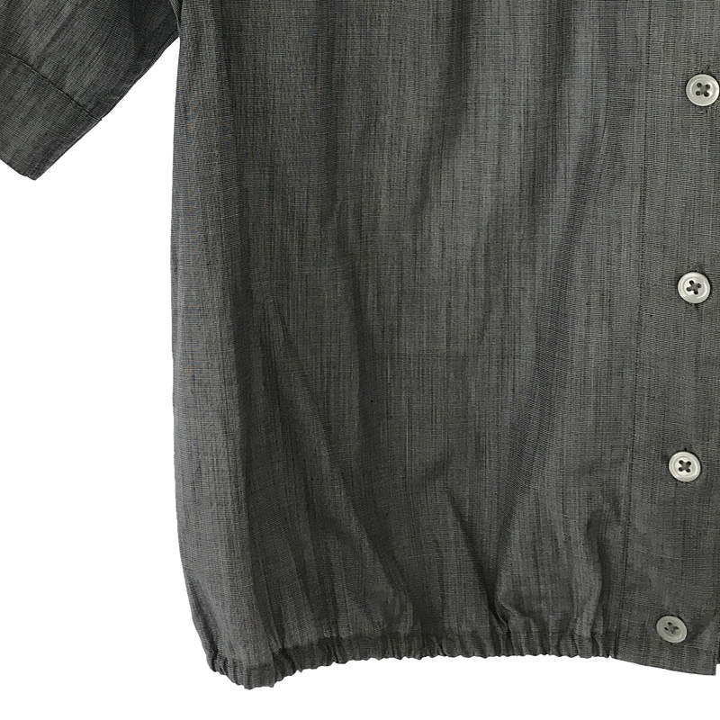 MARGARET HOWELL / マーガレットハウエル 裾ゴム コットン半袖リボンシャツ