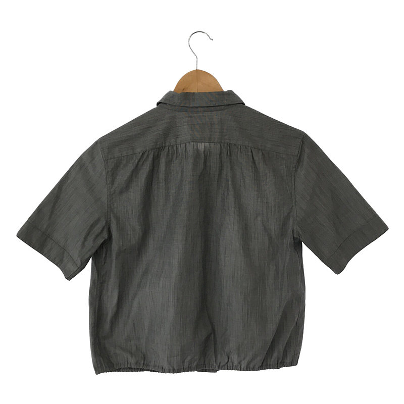 MARGARET HOWELL / マーガレットハウエル 裾ゴム コットン半袖リボンシャツ