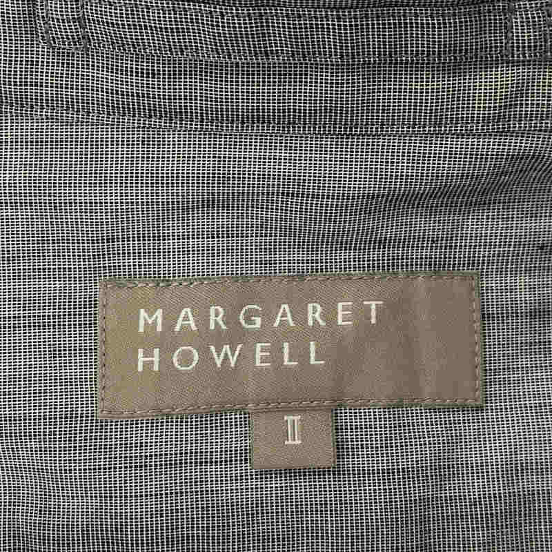 MARGARET HOWELL / マーガレットハウエル 裾ゴム コットン半袖リボンシャツ