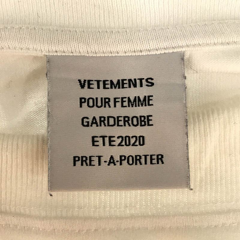 VETEMENTS / ヴェトモン バックスリーブデザインカットソーワンピース