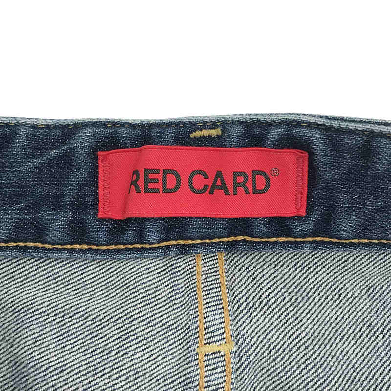 RED CARD / レッドカード ユーズド加工 ワイドデニムパンツ