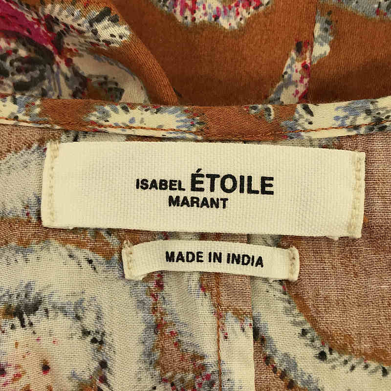 ISABEL MARANT ETOILE / イザベルマランエトワール Vネック 総柄プルオーバーブラウス