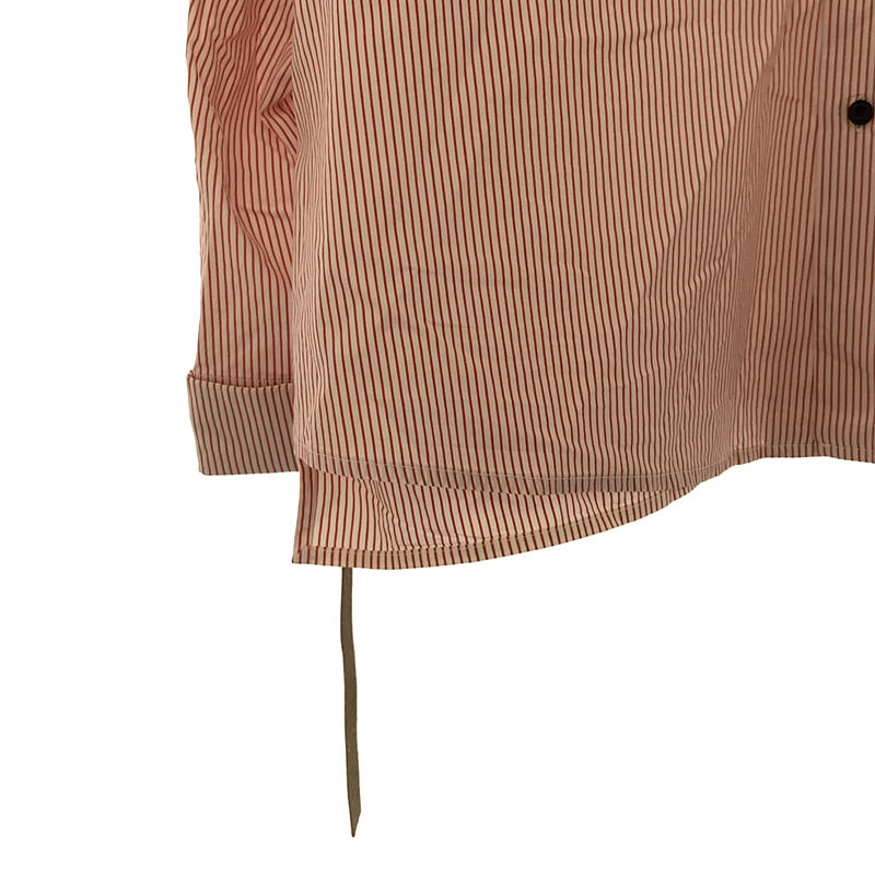 SUNSEA / サンシー RED STRIPE GIGOLO SHIRT / ストライプ オープンカラー シャツ