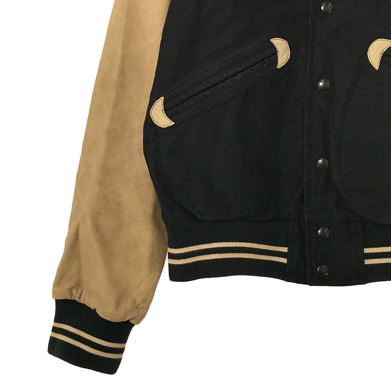 RRL / ダブルアールエル ヴィンテージ加工 SOUTHPAW BOXING VARSITY JACKET 袖レザー ワッペン スタジャン