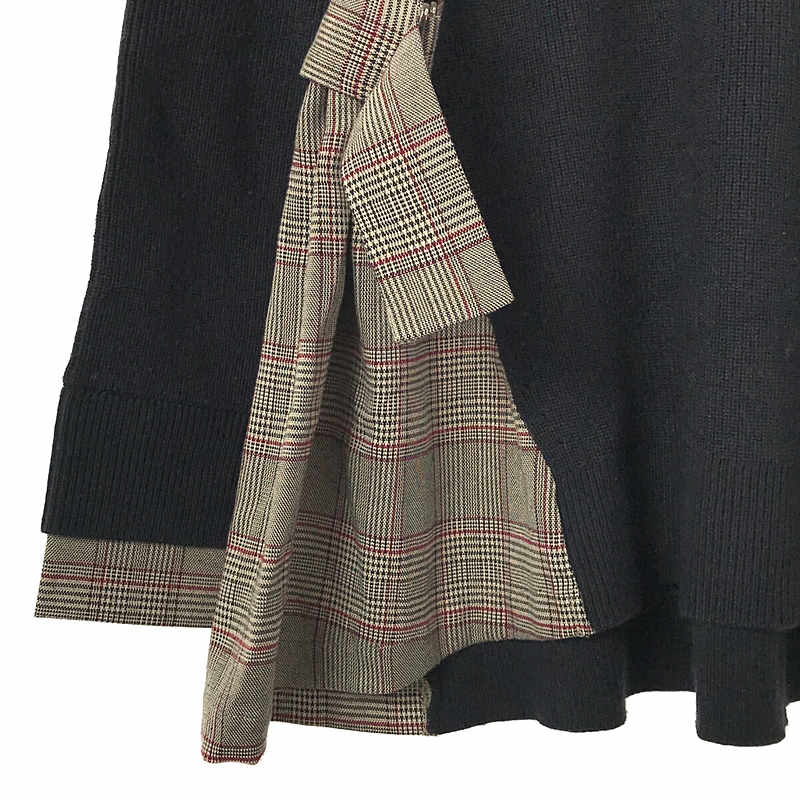 MACHATT / マチャット チェックドッキングニット