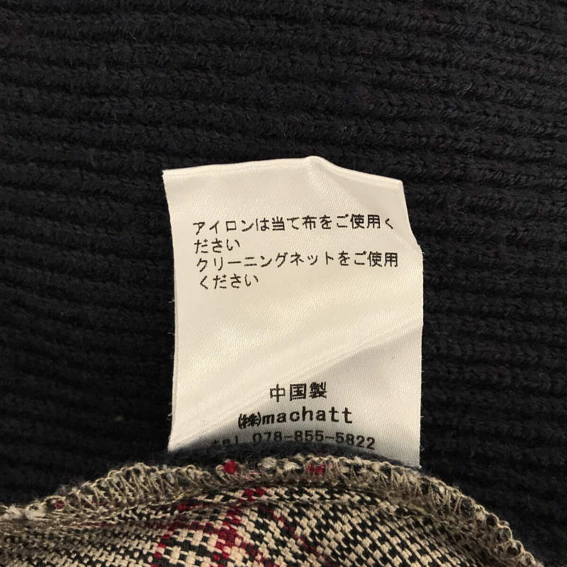 MACHATT / マチャット チェックドッキングニット