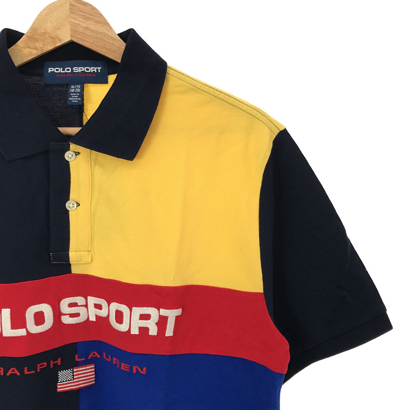 POLO SPORT / ポロスポーツ ロゴ刺しゅう マルチカラー 半袖 ポロシャツ