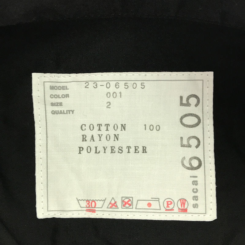 sacai / サカイ Thomas Mason s Cotton Poplin Shirt / ドローストリング ポプリン シャツ