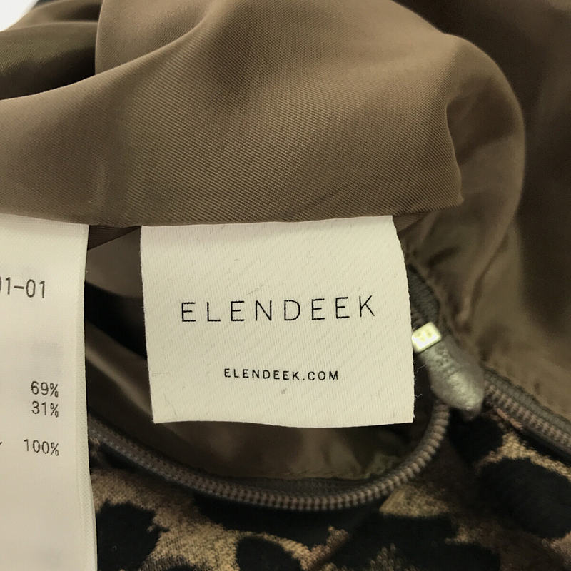 ELENDEEK / エレンディーク レオパードナロースカート
