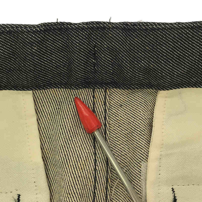 COMME des GARCONS HOMME PLUS / コムデギャルソンオムプリュス 異素材 切替 ウール チェック リジッドデニムパンツ