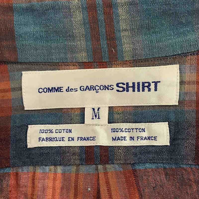 COMME des GARCONS SHIRT / コムデギャルソンシャツ コットン チェック ボタンダウンシャツ