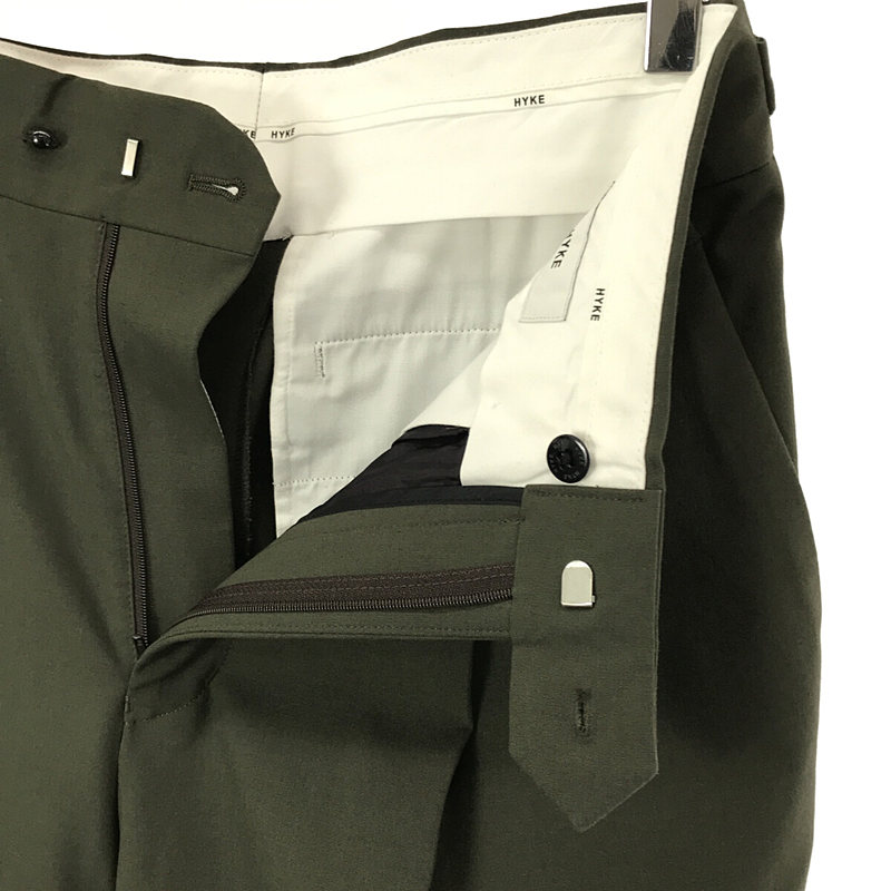 HYKE / ハイク アジャスター タック テーパードパンツ