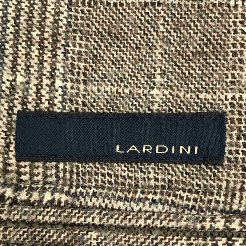 LARDINI / ラルディーニ ウール グレンチェック 3B テーラードジャケット スラックス セットアップ スーツ