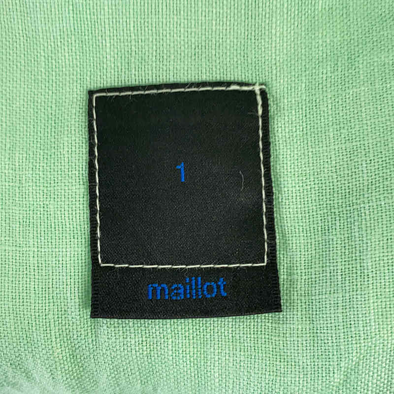 maillot / マイヨ リネン バックタック ワンピース