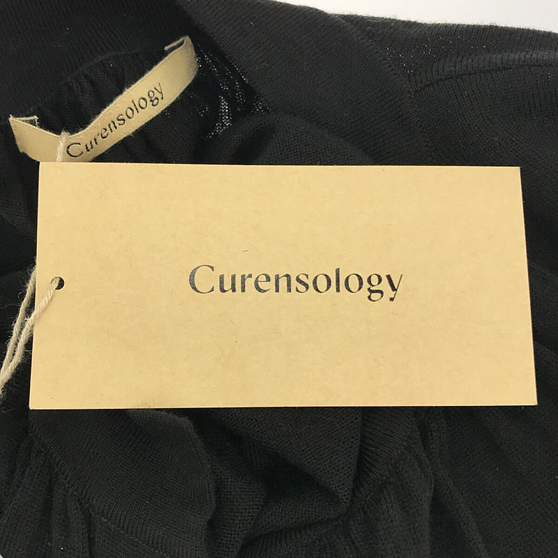 Curensology / カレンソロジー Wロングギャザー ニットワンピース