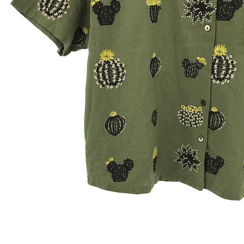 marble SUD / マーブルシュッド 刺繍 オープンカラーシャツ