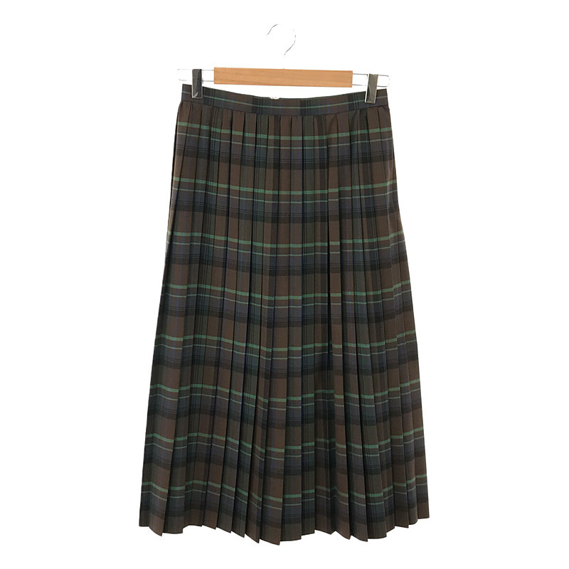 SUPER LIGHT WOOL CHECK PLEATED SKIRT スカート