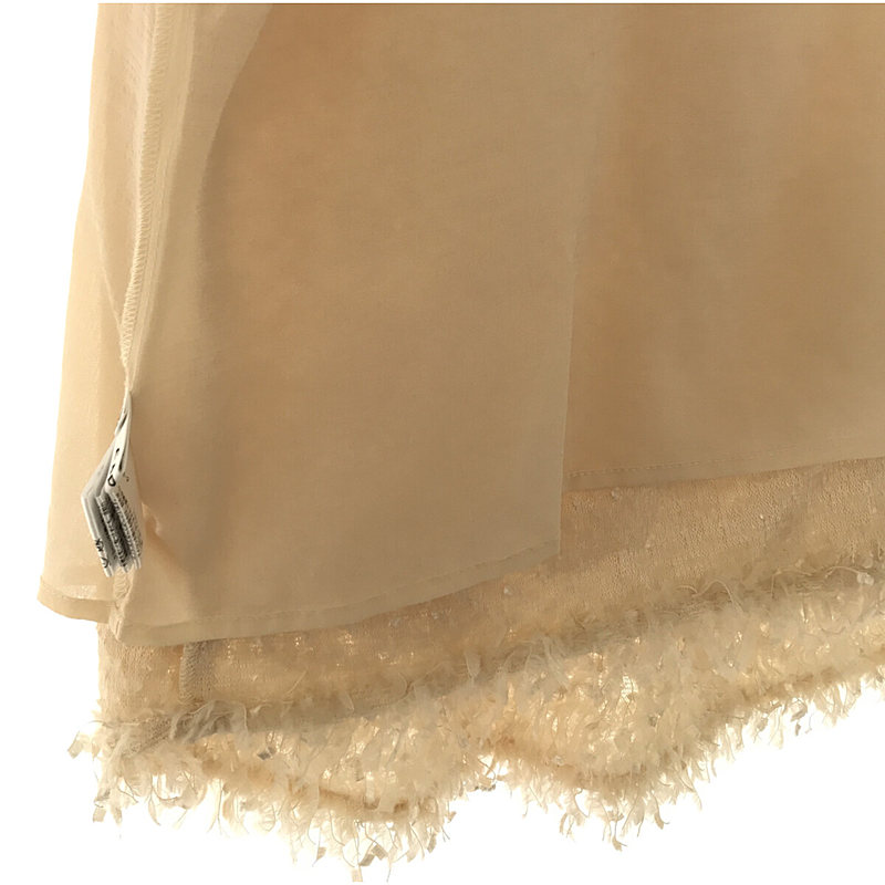 CADUNE / カデュネ ふわふわトップス フリンジ ノースリーブ / 総裏地