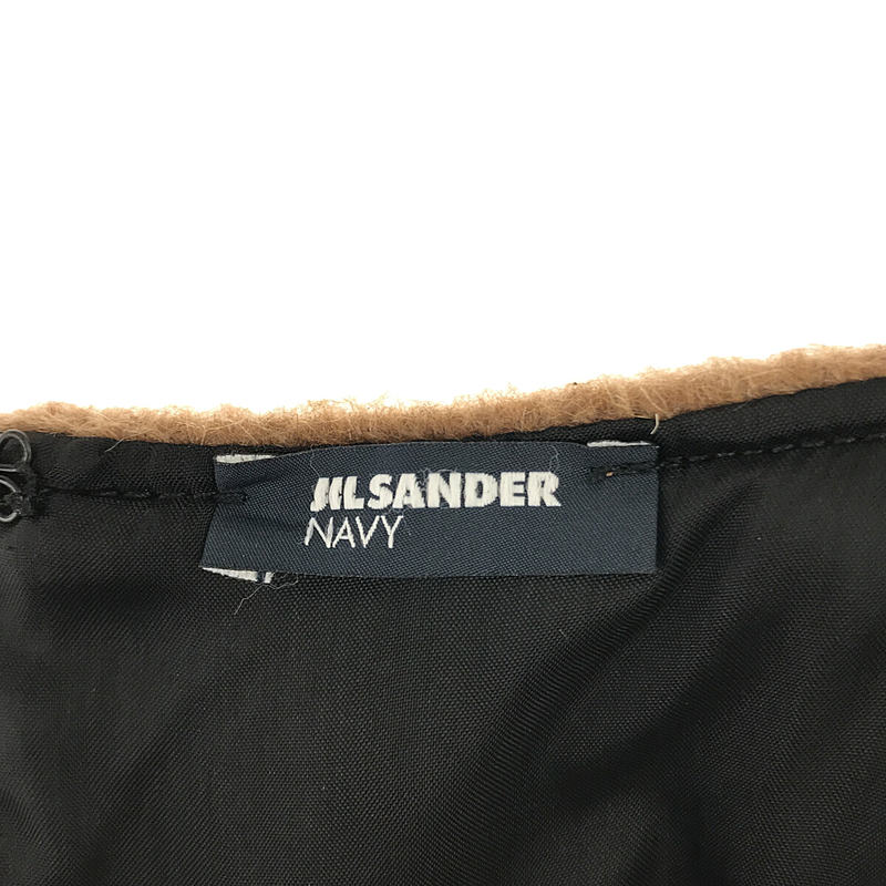 JIL SANDER NAVY / ジルサンダーネイビー ウール 起毛 Aライン スカート