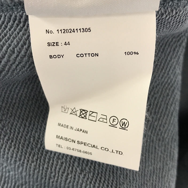Maison Special / メゾンスペシャル 小野メリヤスボイル度詰め裏毛モックネックスウェットプルオーバー